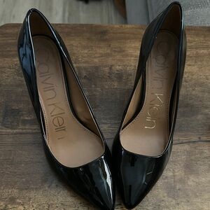 Calvin Klein Black Patent Leather Heels